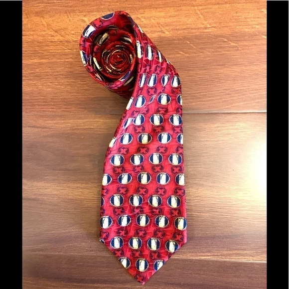 J.Z. RICHARDS Red Silk Vintage Necktie - Picture 1 of 9